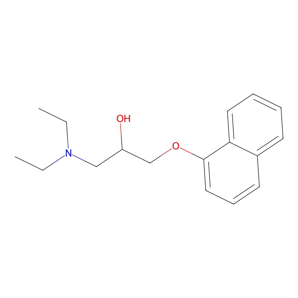 2-Propanol, 1-(diethylamino)-3-(1-naphthalenyloxy)- molecular structure, CAS 4662-18-4