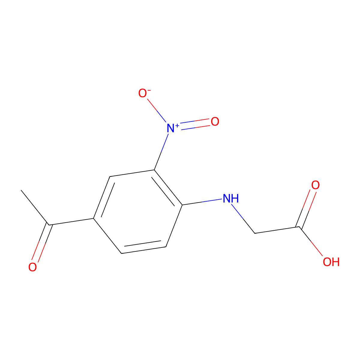 N-(4-acetyl-2-nitrophenyl)glycine molecular structure, CAS 4662-68-4