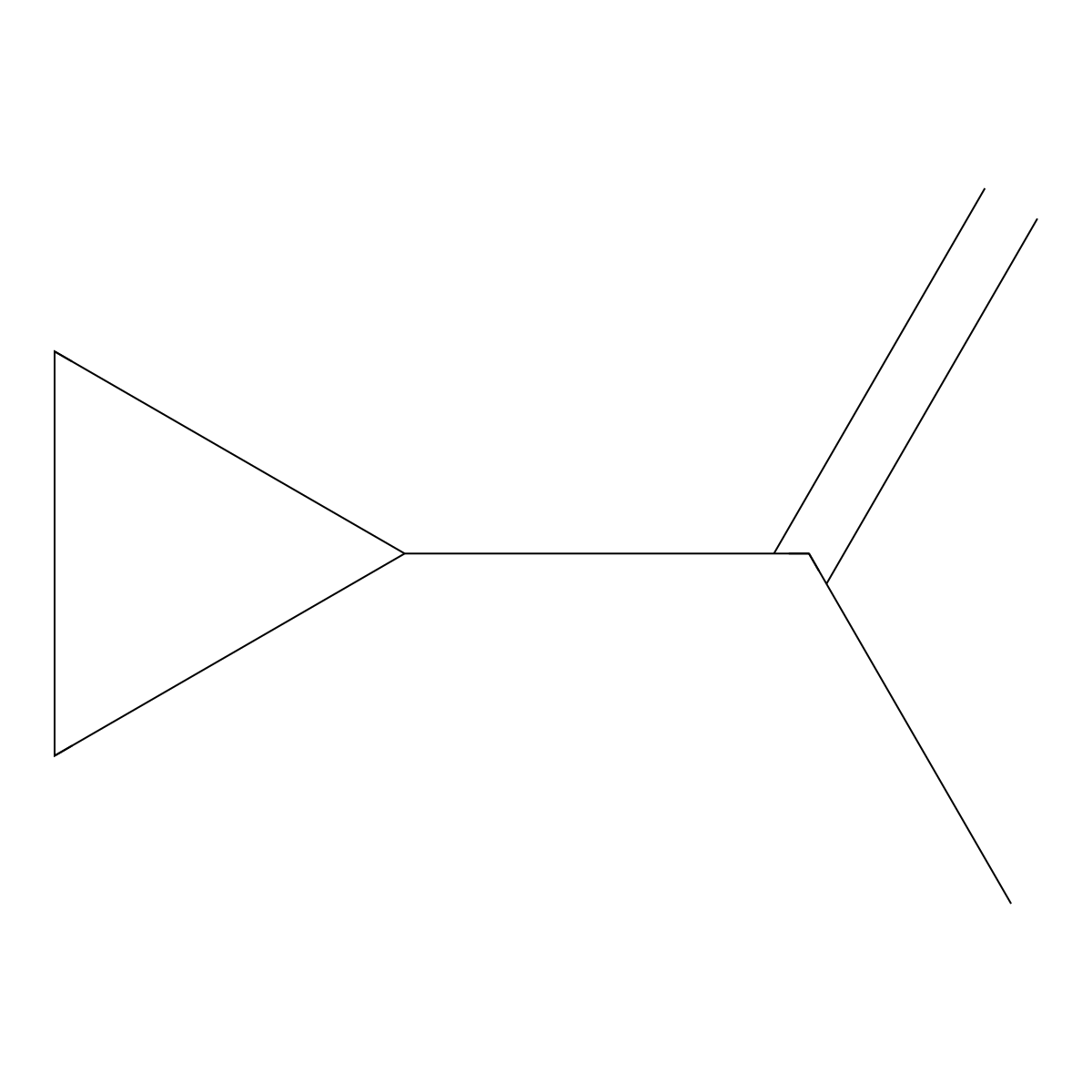Isopropenylcyclopropane molecular structure, CAS 4663-22-3