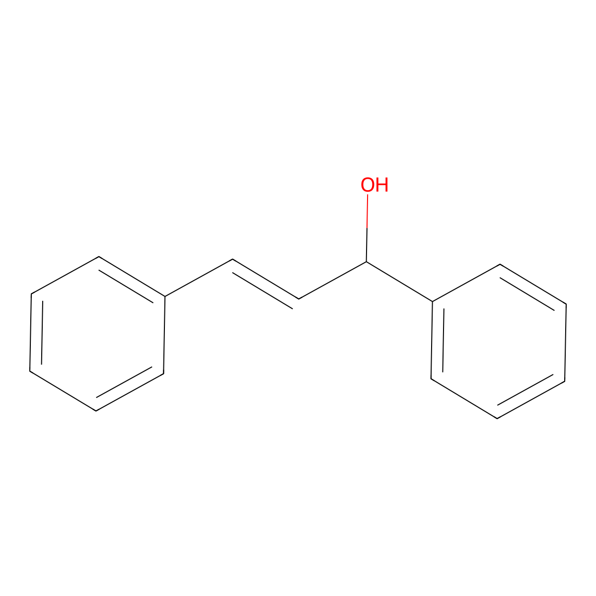 trans-1,3-Diphenyl-2-propen-1-ol molecular structure, CAS 4663-33-6