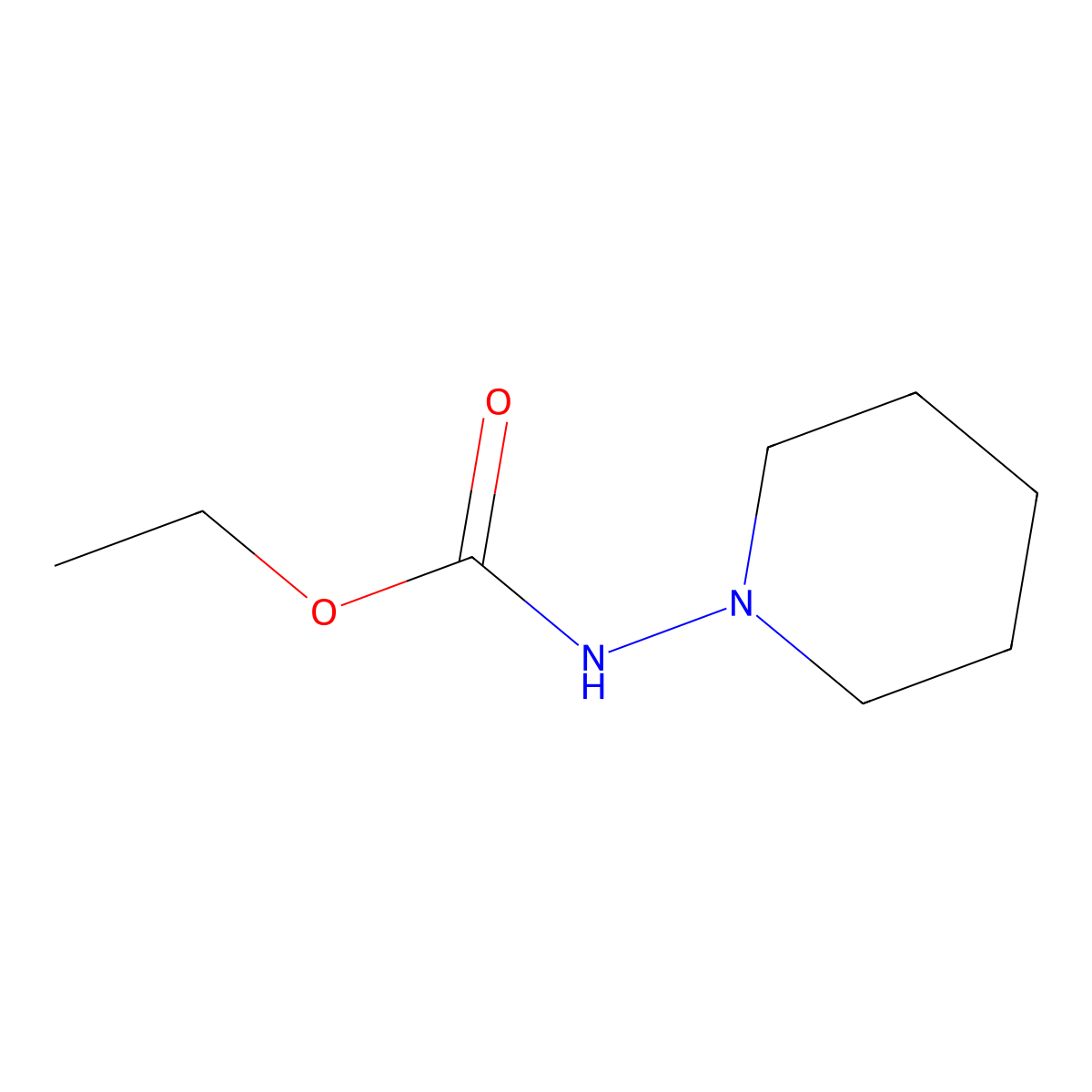 Ethyl piperidin-1-ylcarbamate molecular structure, CAS 4663-84-7