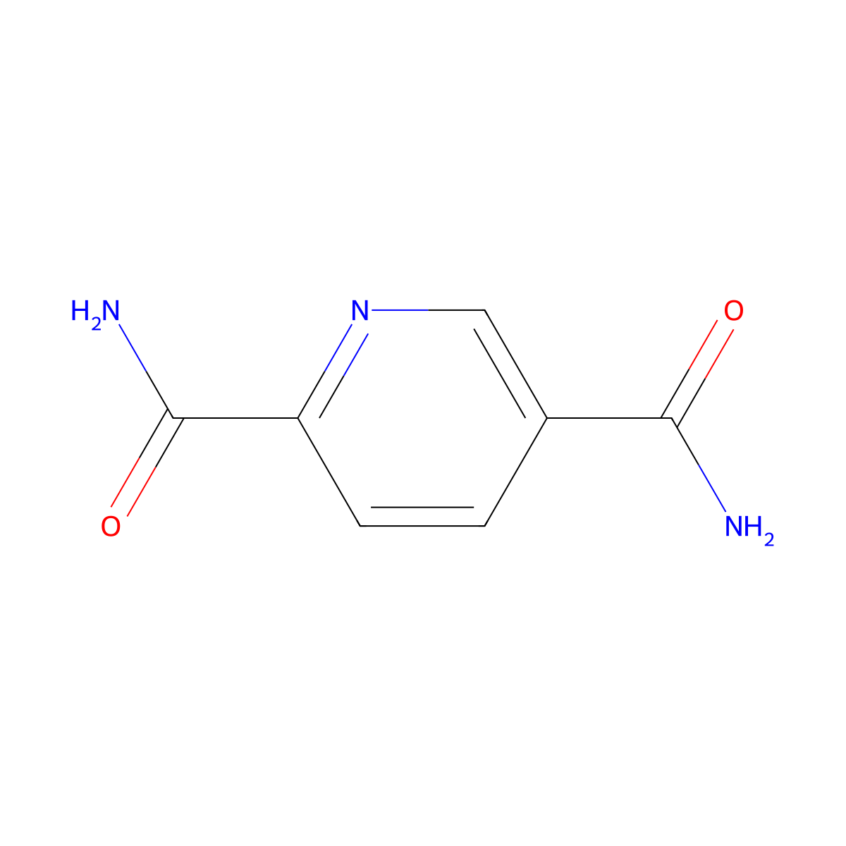 Pyridine-2,5-dicarboxamide molecular structure, CAS 4663-96-1