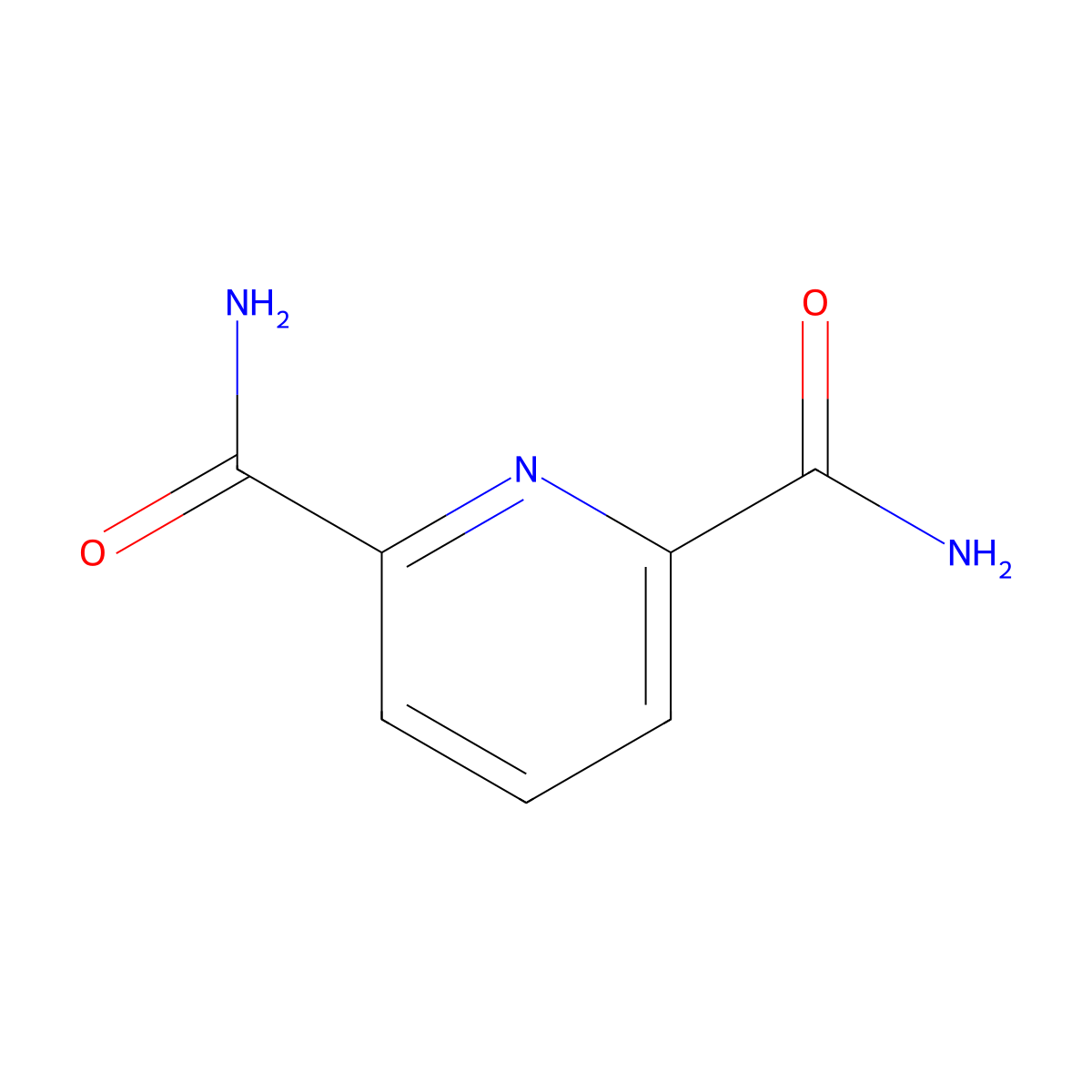 Pyridine-2,6-dicarboxamide molecular structure, CAS 4663-97-2
