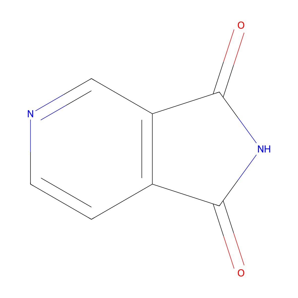 3,4-Pyridinedicarboximide molecular structure, CAS 4664-01-1