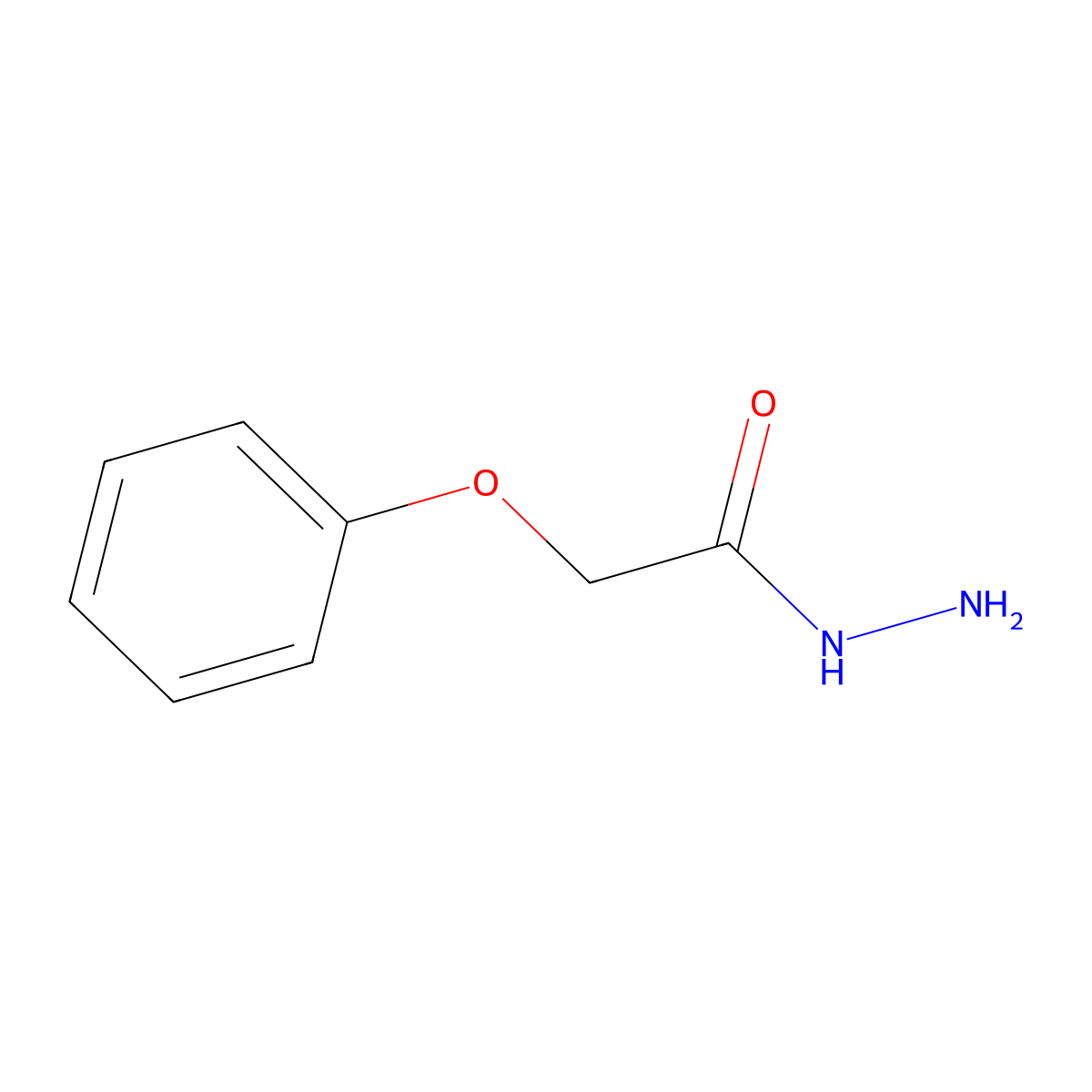 2-Phenoxyacetohydrazide molecular structure, CAS 4664-55-5