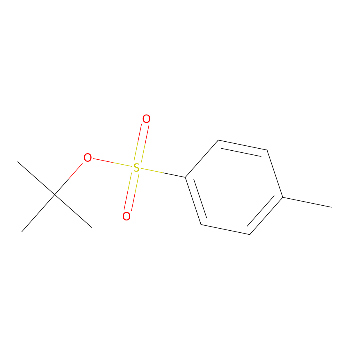 Benzenesulfonic acid, 4-methyl-, 1,1-dimethylethyl ester molecular structure, CAS 4664-57-7