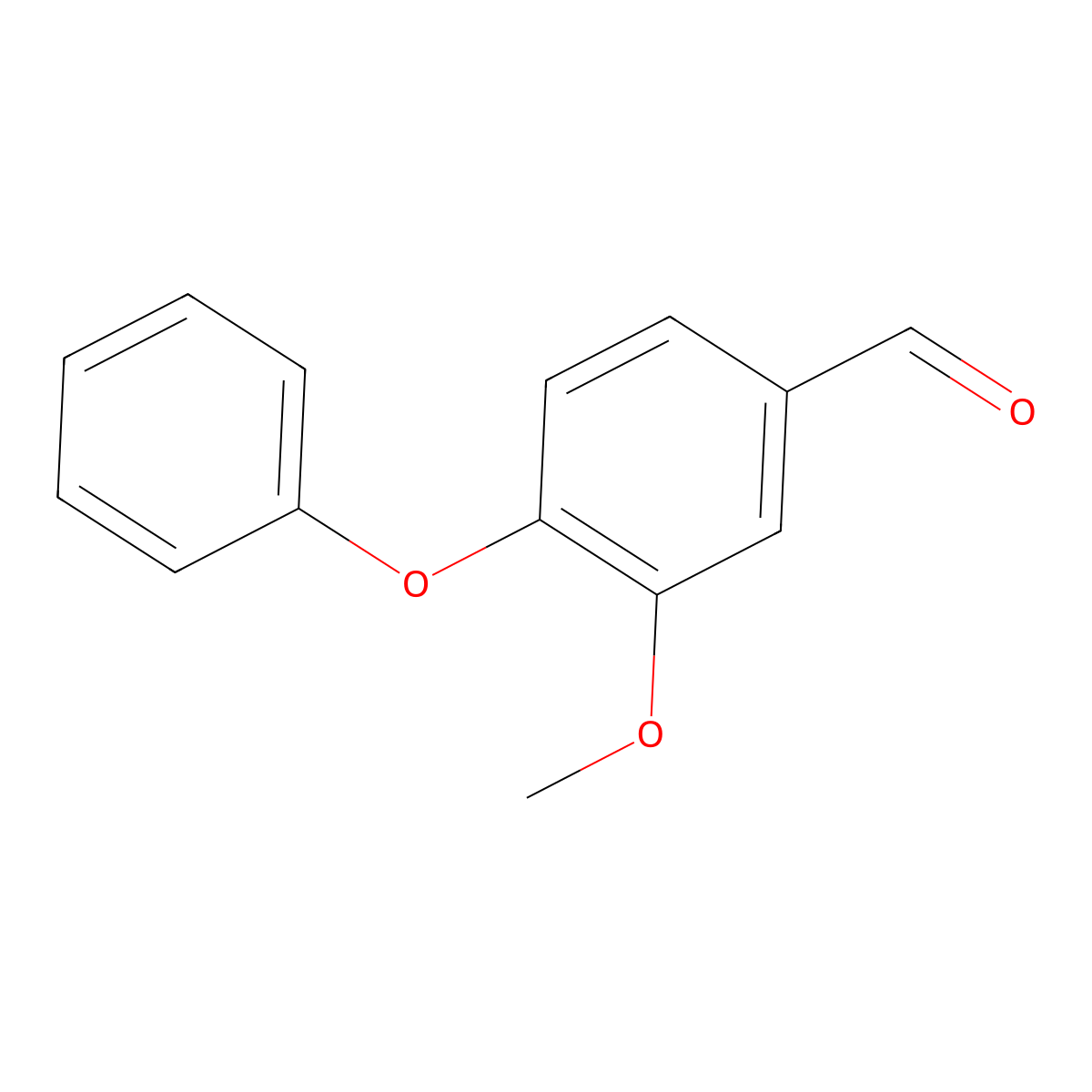 3-Methoxy-4-phenoxybenzaldehyde molecular structure, CAS 4664-62-4