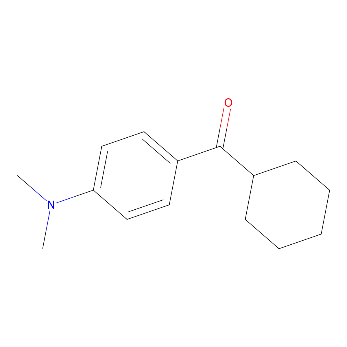 Cyclohexyl-(4-dimethylaminophenyl)methanone molecular structure, CAS 4664-70-4