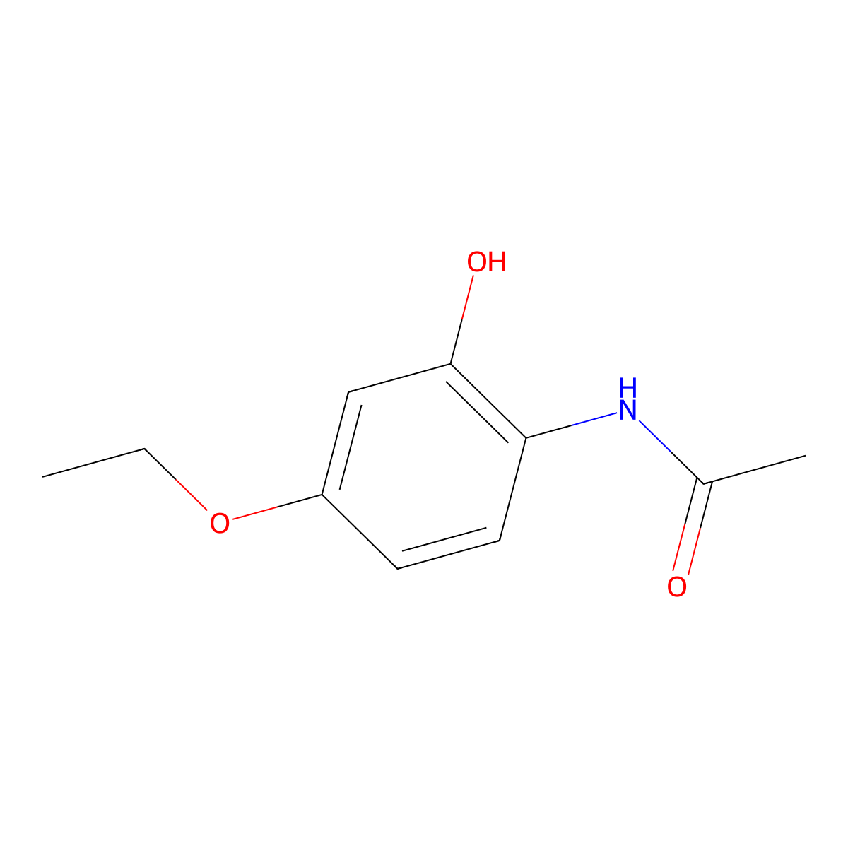 N-(4-Ethoxy-2-hydroxyphenyl)acetamide molecular structure, CAS 4665-04-7