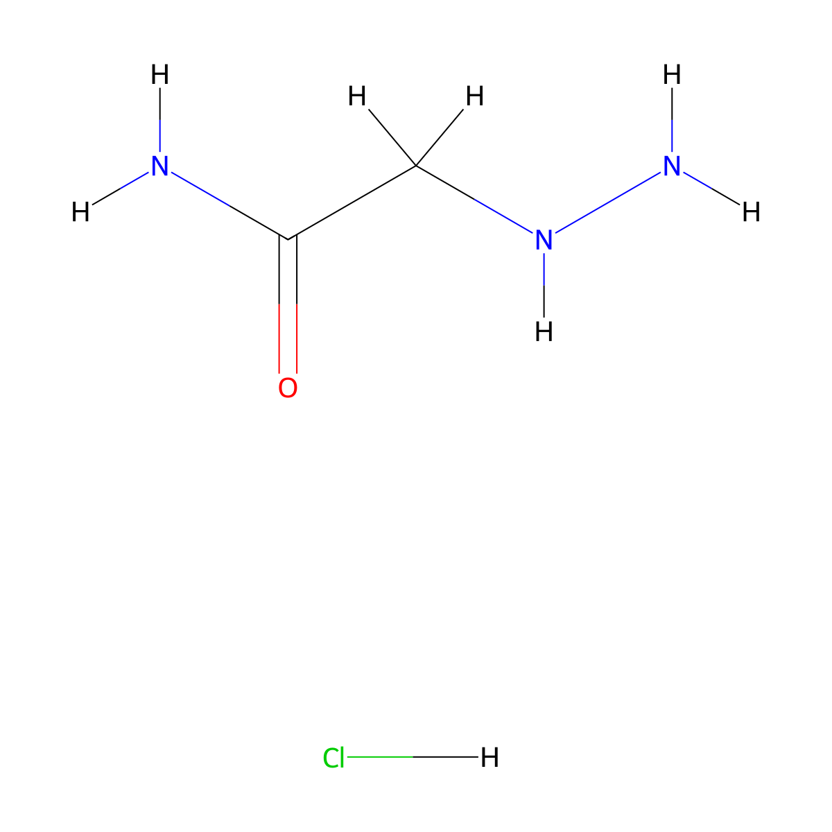 Acetamide, 2-hydrazino-, hydrochloride molecular structure, CAS 4666-66-4