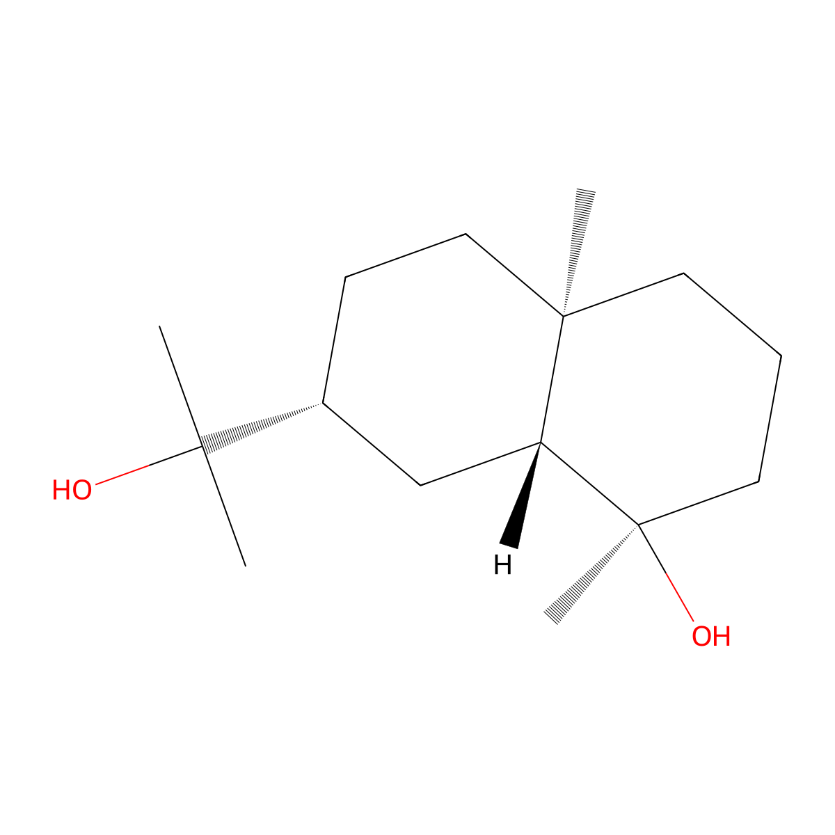 Cryptomeridiol molecular structure, CAS 4666-84-6