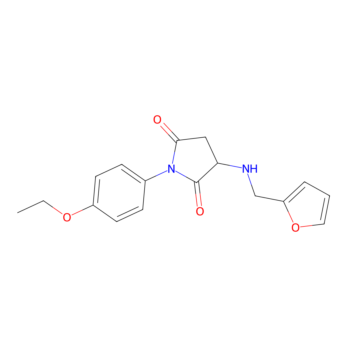1-(4-Ethoxyphenyl)-3-(furan-2-ylmethylamino)pyrrolidine-2,5-dione molecular structure, CAS 466684-23-1