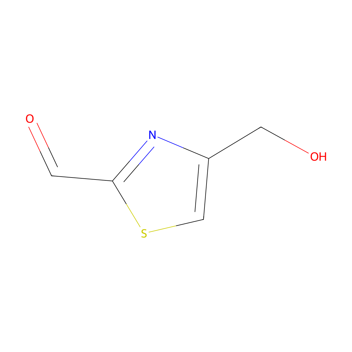 2-Thiazolecarboxaldehyde, 4-(hydroxymethyl)- molecular structure, CAS 466686-75-9
