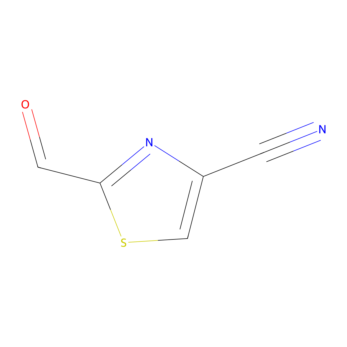 2-Formyl-1,3-thiazole-4-carbonitrile molecular structure, CAS 466686-77-1