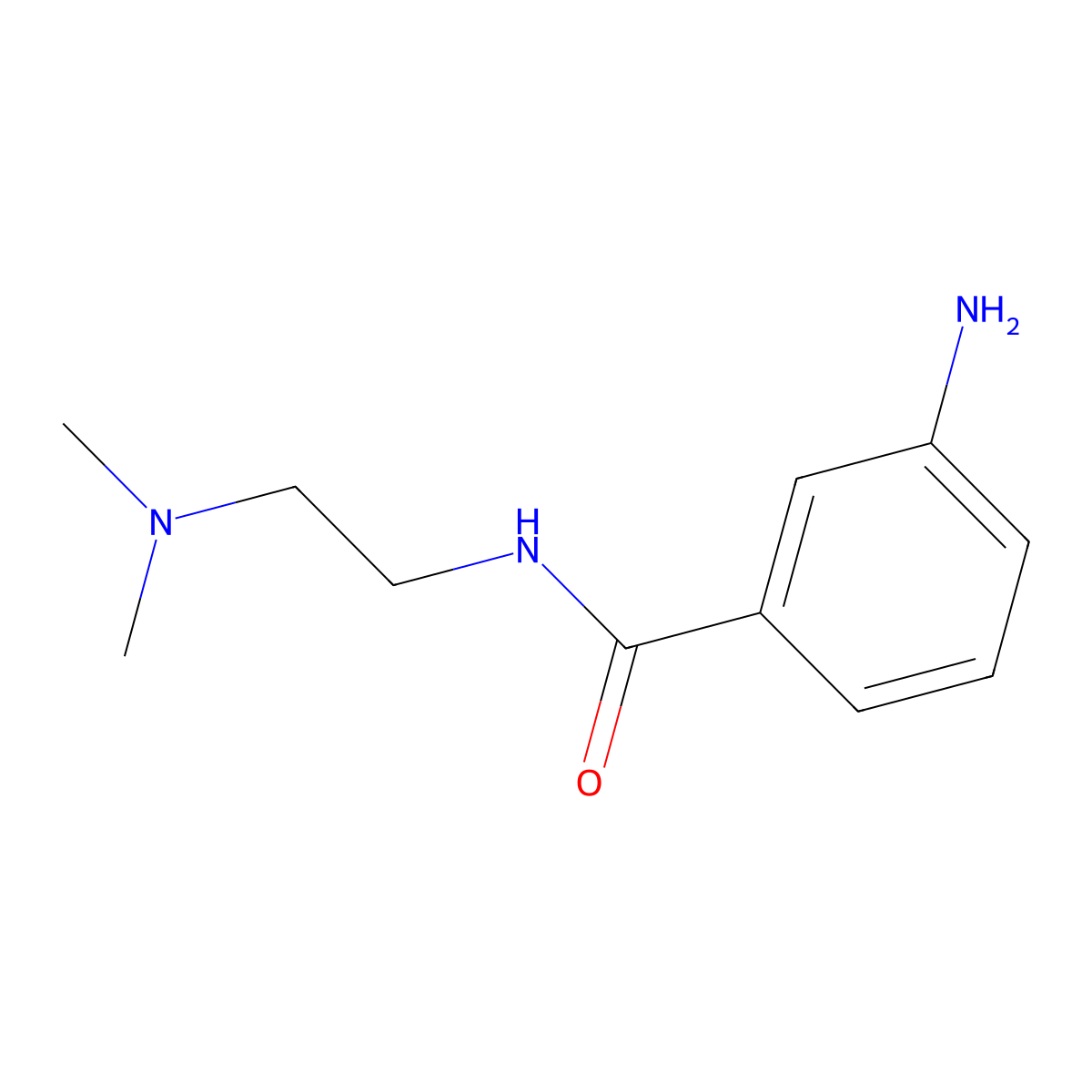 3-amino-N-[2-(dimethylamino)ethyl]benzamide molecular structure, CAS 466694-59-7