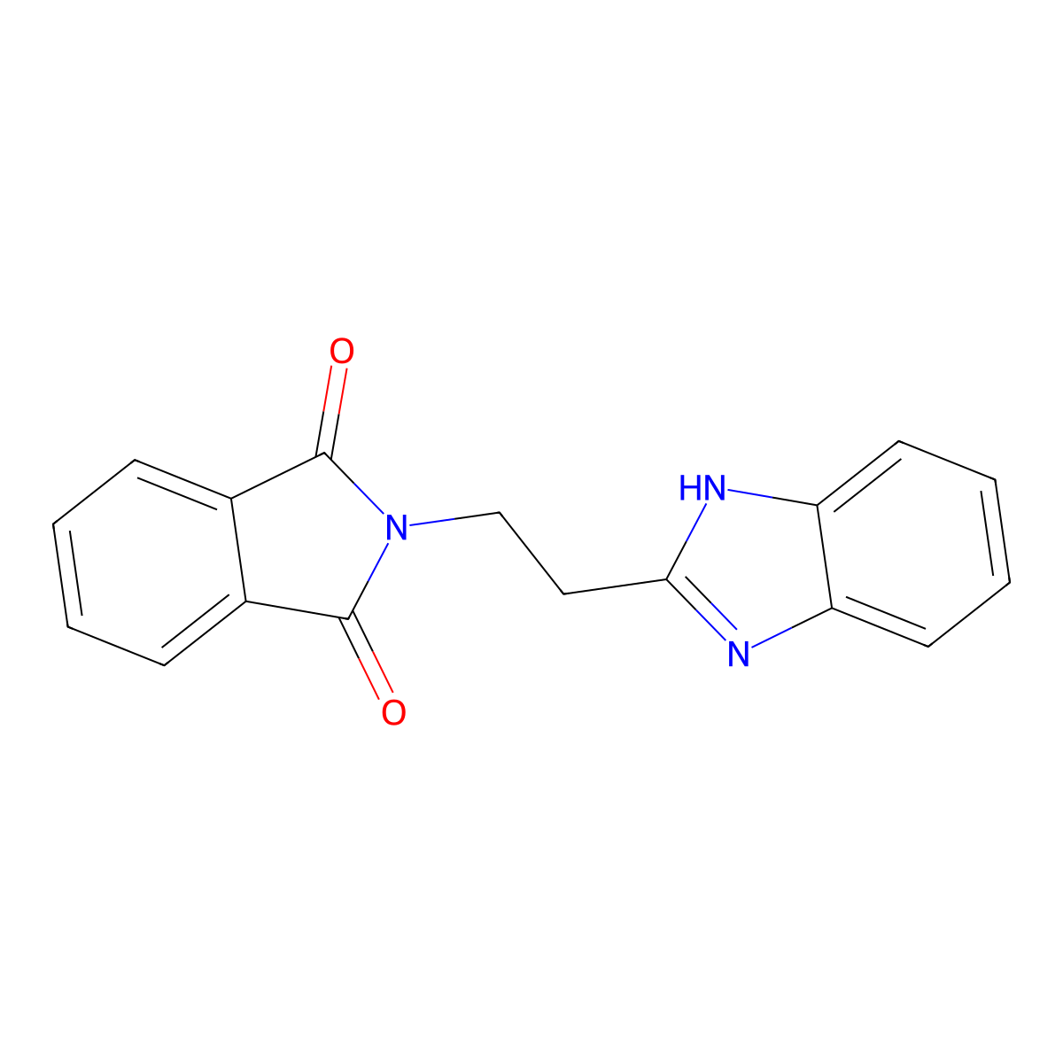 2-(2-(1H-Benzo[d]imidazol-2-yl)ethyl)isoindoline-1,3-dione molecular structure, CAS 4667-71-4