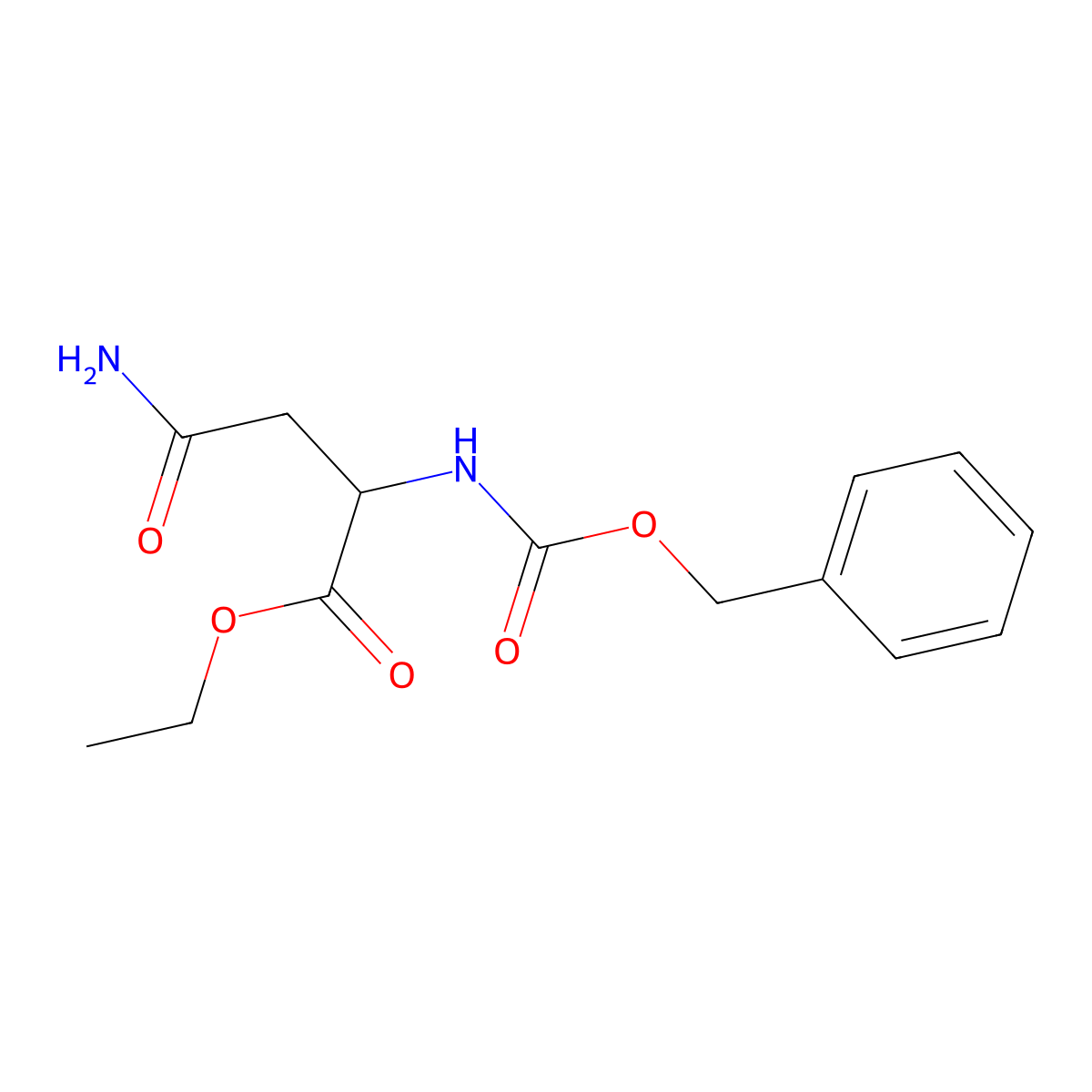 Ethyl N2-((benzyloxy)carbonyl)-L-asparaginate molecular structure, CAS 4668-38-6