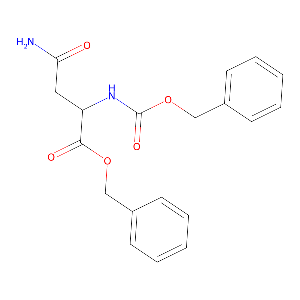 benzyl N~2~-[(benzyloxy)carbonyl]asparaginate molecular structure, CAS 4668-39-7