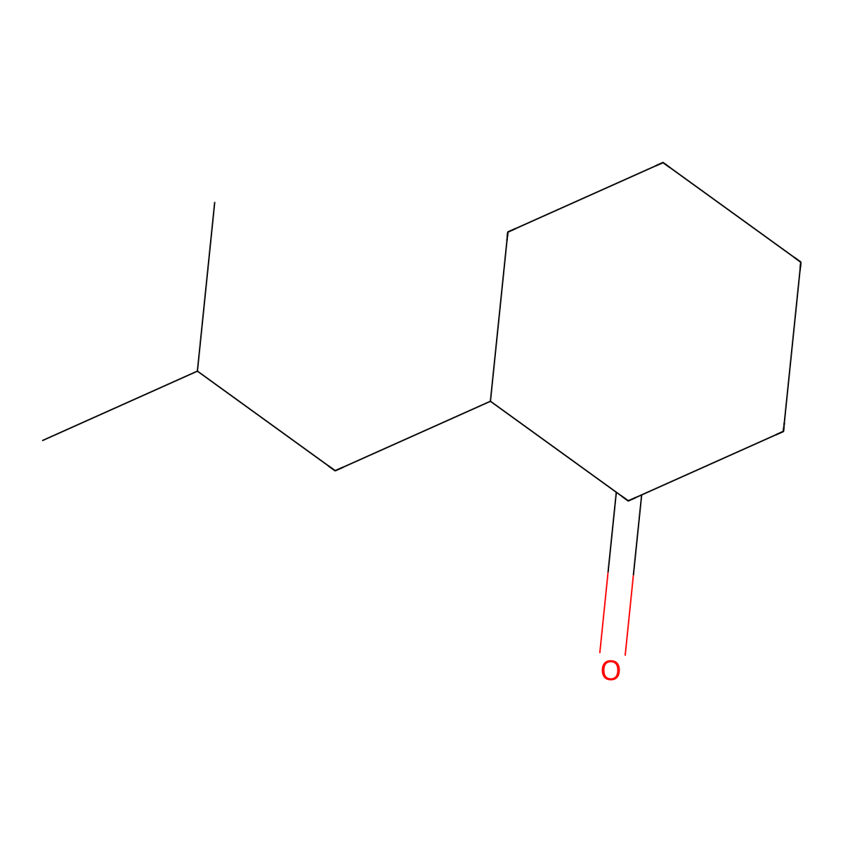 2-Isobutylcyclohexan-1-one molecular structure, CAS 4668-64-8