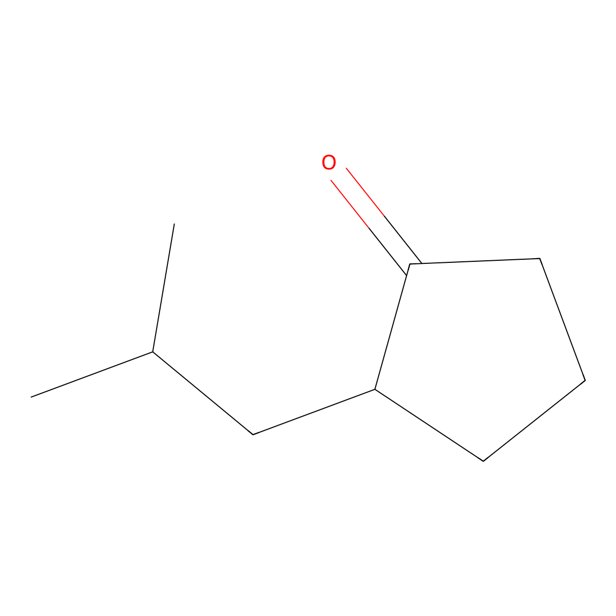 2-Iso-butylcyclopentanone molecular structure, CAS 4668-65-9