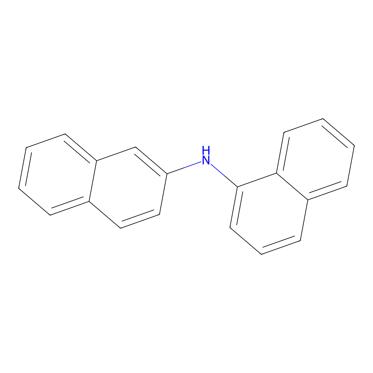1,2'-Dinaphthylamine molecular structure, CAS 4669-06-1