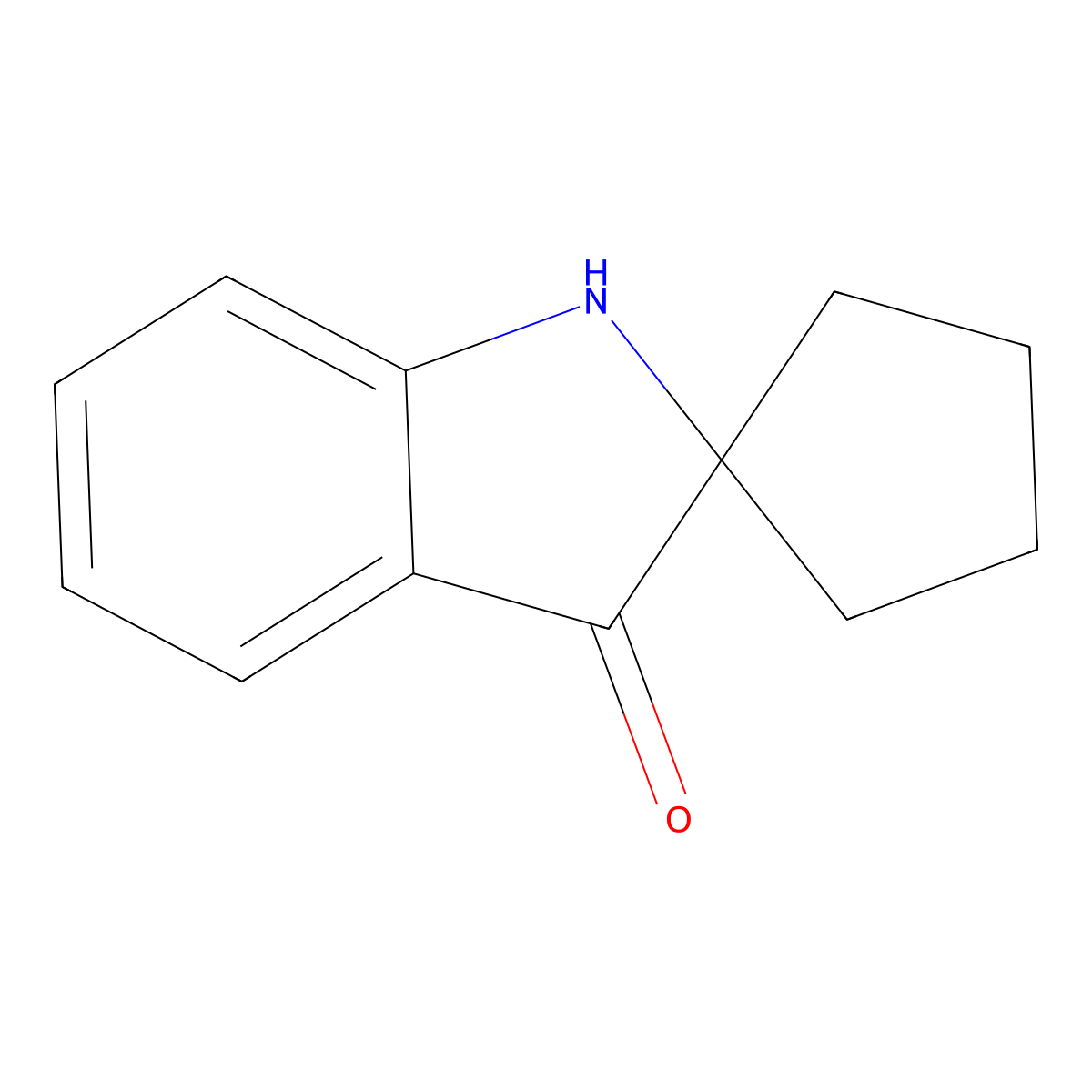 1',3'-Dihydrospiro[cyclopentane-1,2'-indol]-3'-one molecular structure, CAS 4669-18-5