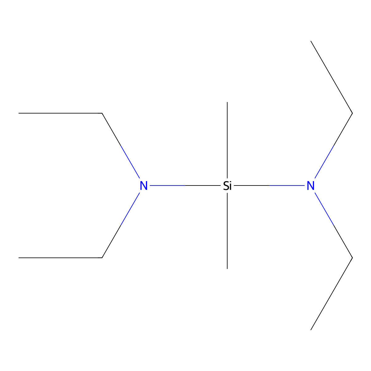 Silanediamine, N,N,N',N'-tetraethyl-1,1-dimethyl- molecular structure, CAS 4669-59-4