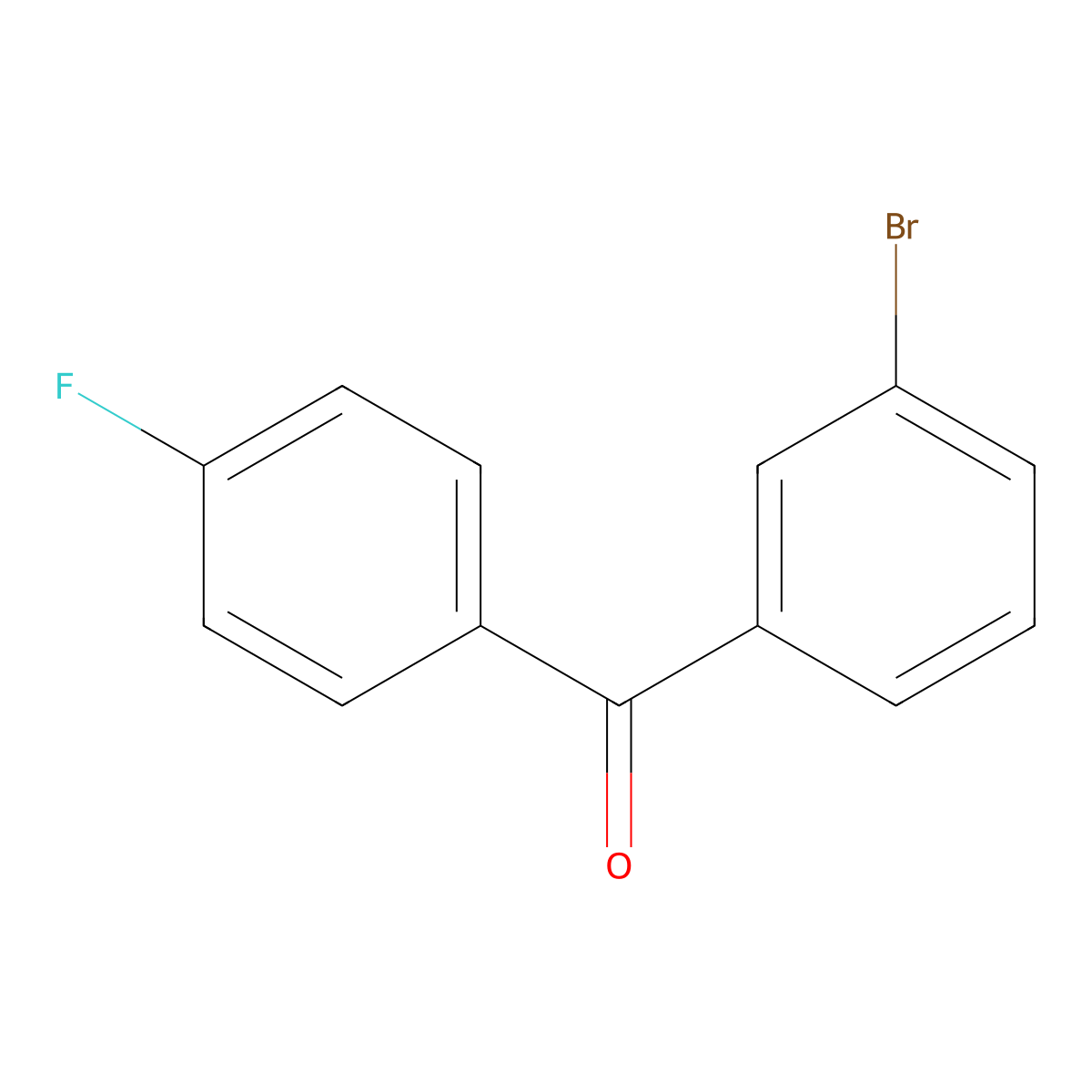 3-Bromo-4'-fluorobenzophenone molecular structure, CAS 46698-24-2