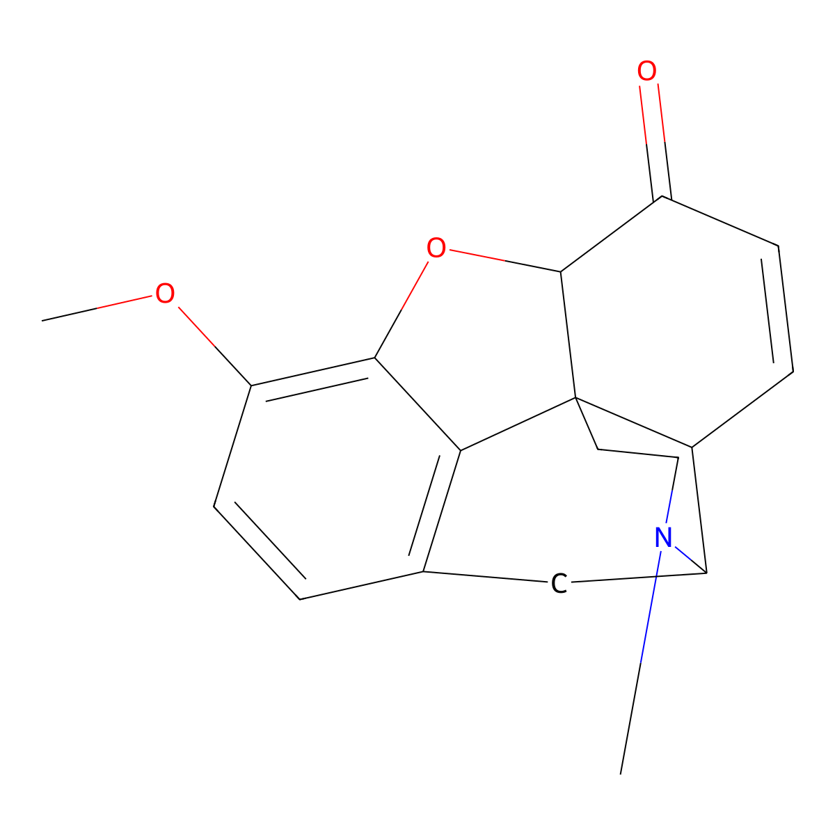 Codeinone molecular structure, CAS 467-13-0