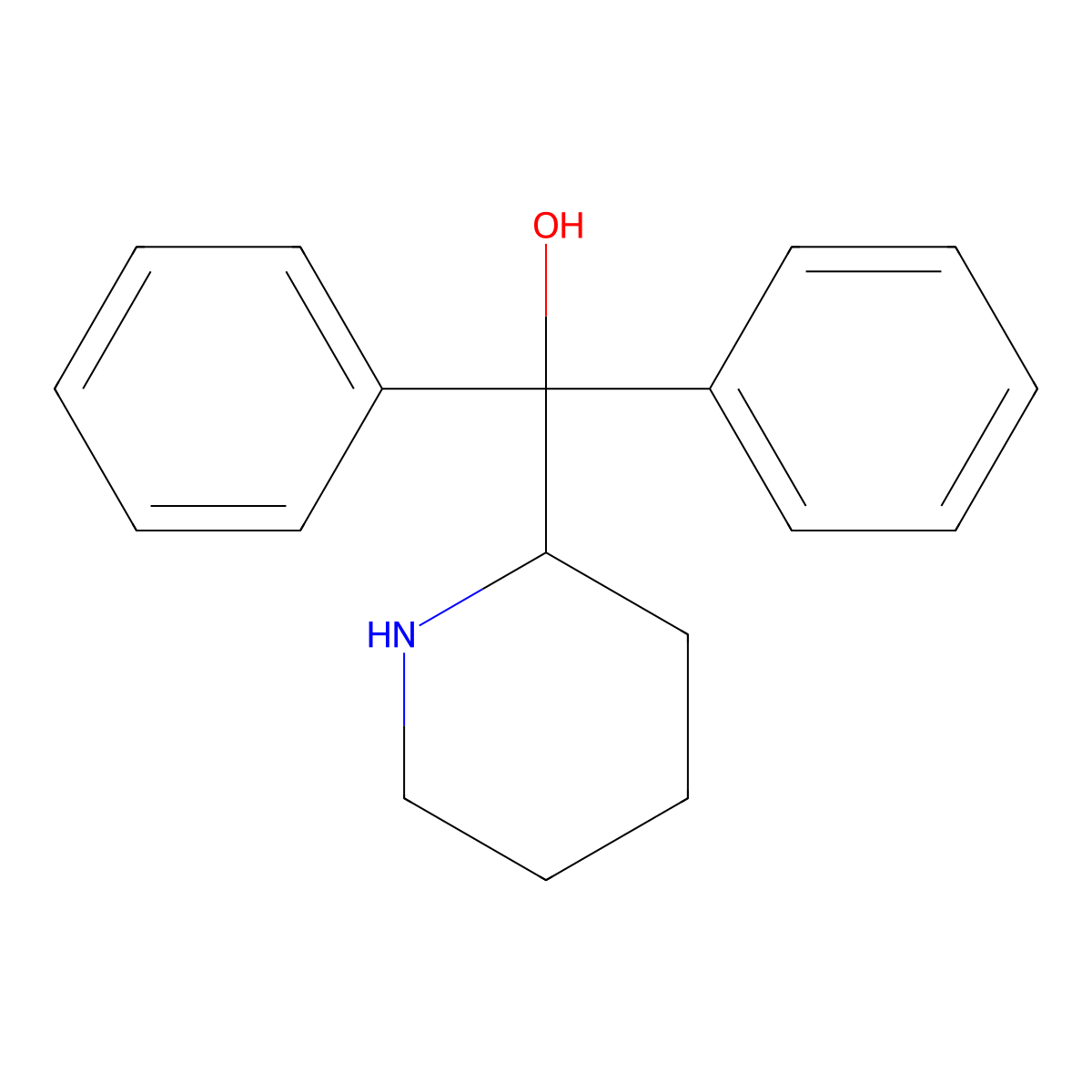 Pipradrol molecular structure, CAS 467-60-7