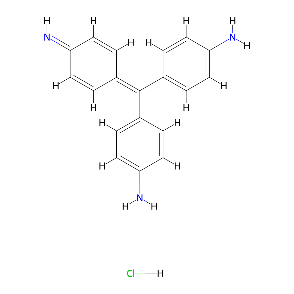 Pararosaniline Hydrochloride molecular structure, CAS 467-62-9