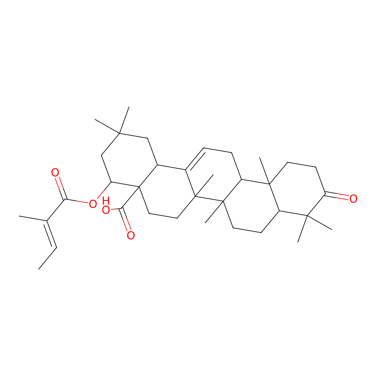 Lantadene A molecular structure, CAS 467-81-2