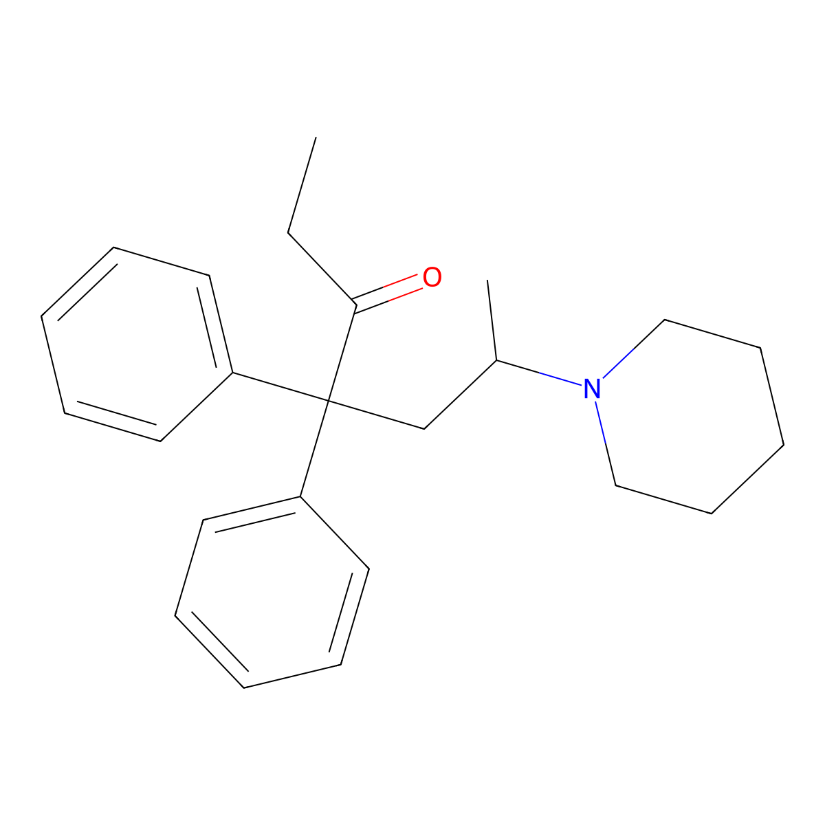 Dipipanone molecular structure, CAS 467-83-4
