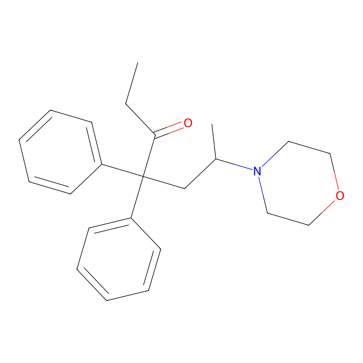 Phenadoxone molecular structure, CAS 467-84-5