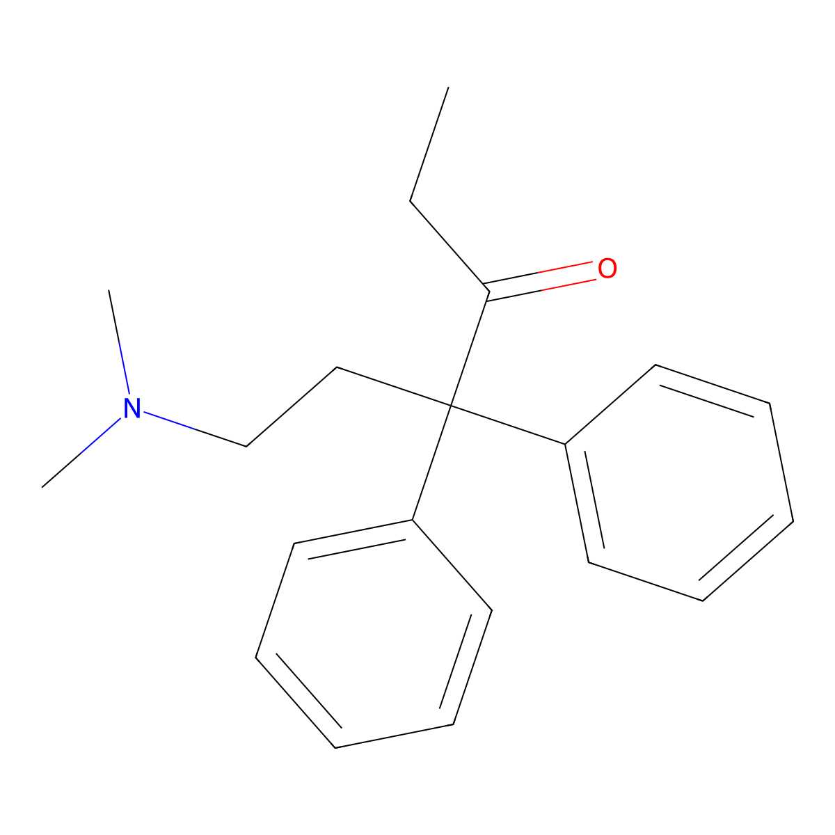 Normethadone molecular structure, CAS 467-85-6