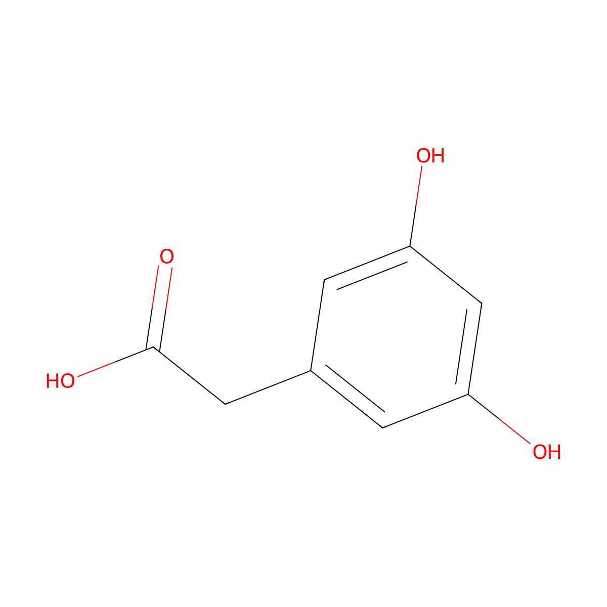 3,5-Dihydroxyphenylacetic acid molecular structure, CAS 4670-09-1