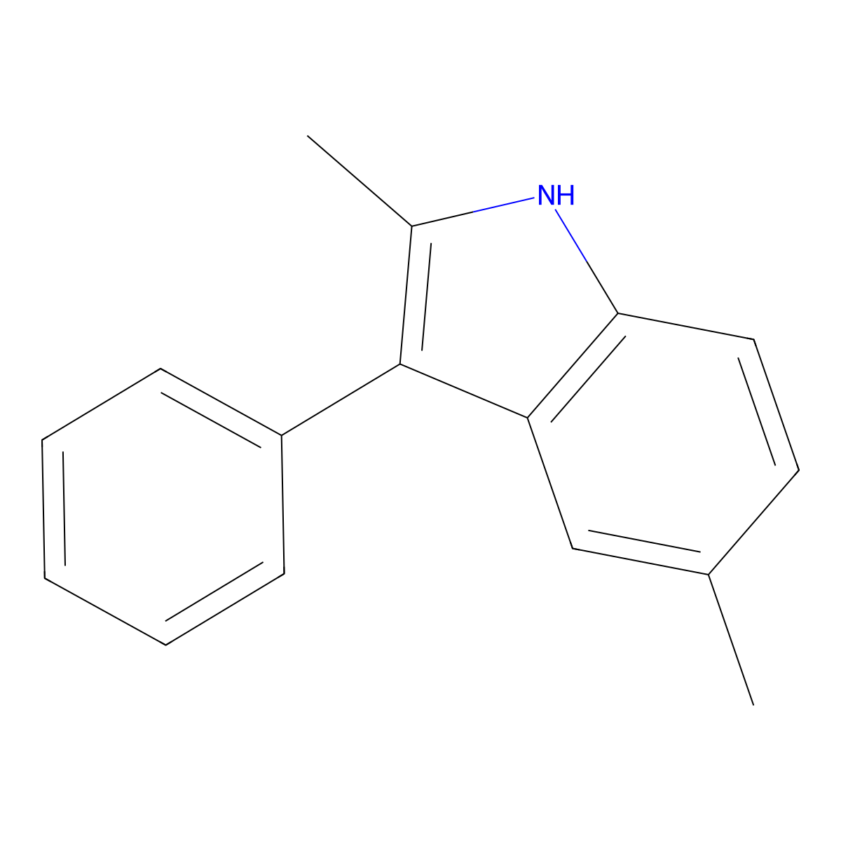 2,5-dimethyl-3-phenyl-1H-indole molecular structure, CAS 4671-26-5