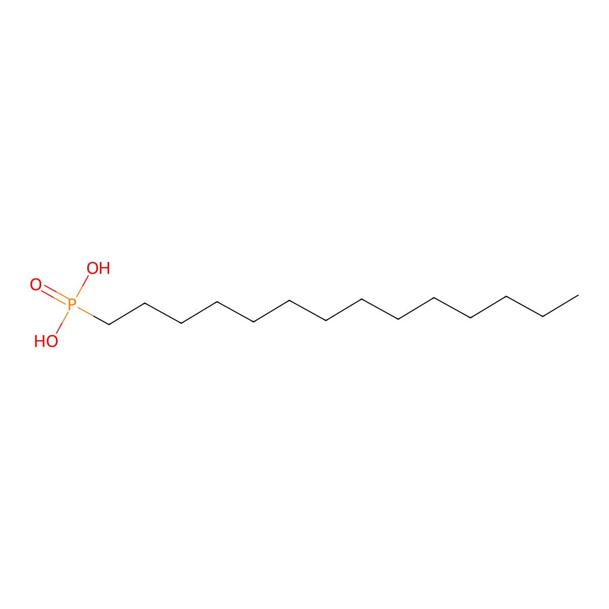 Phosphonic acid, P-tetradecyl- molecular structure, CAS 4671-75-4
