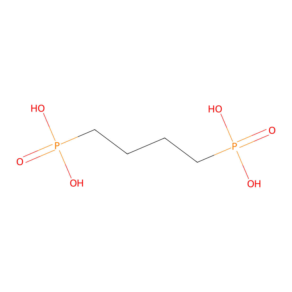 1,4-Butylenediphosphonic Acid molecular structure, CAS 4671-77-6
