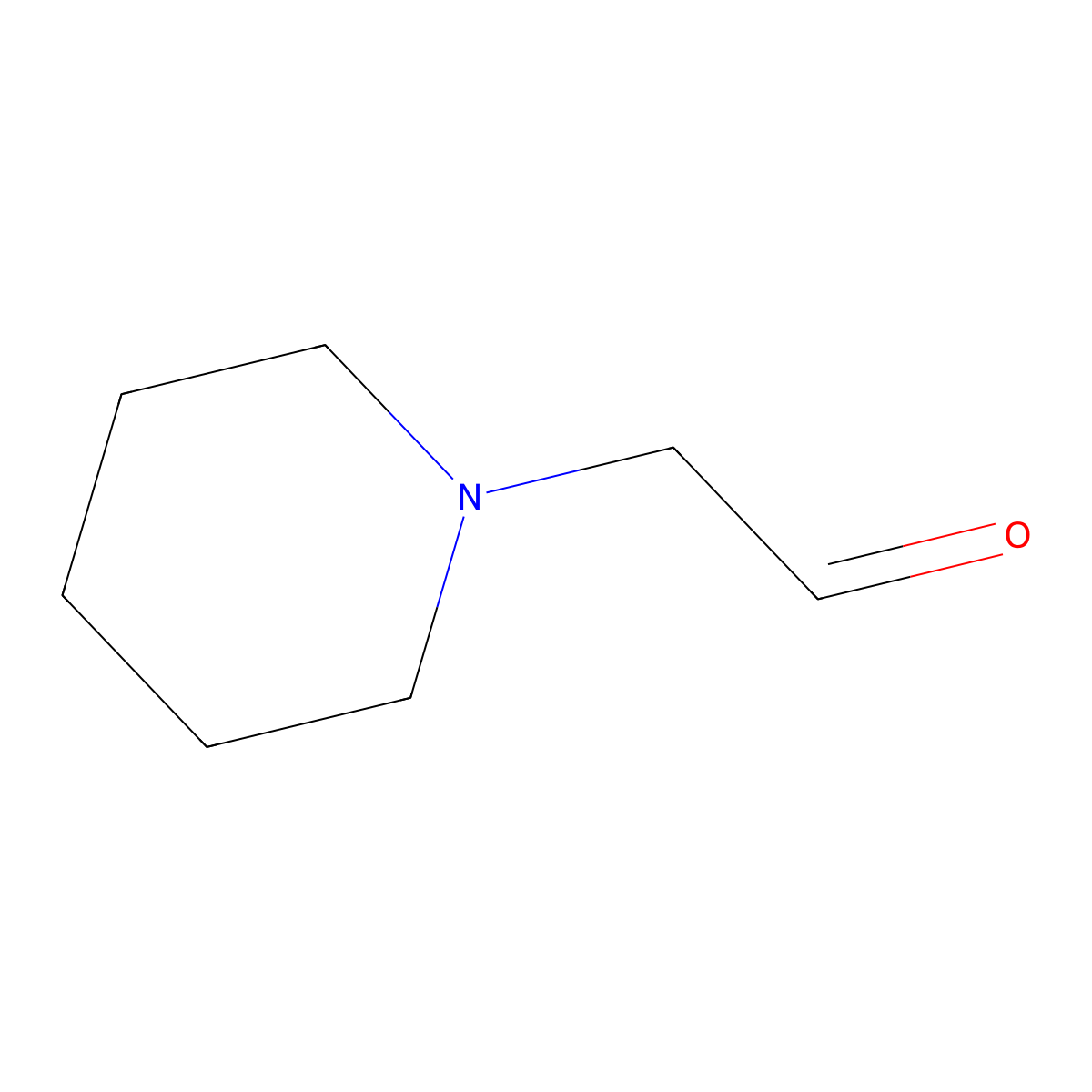 1-Piperidineacetaldehyde molecular structure, CAS 4671-96-9