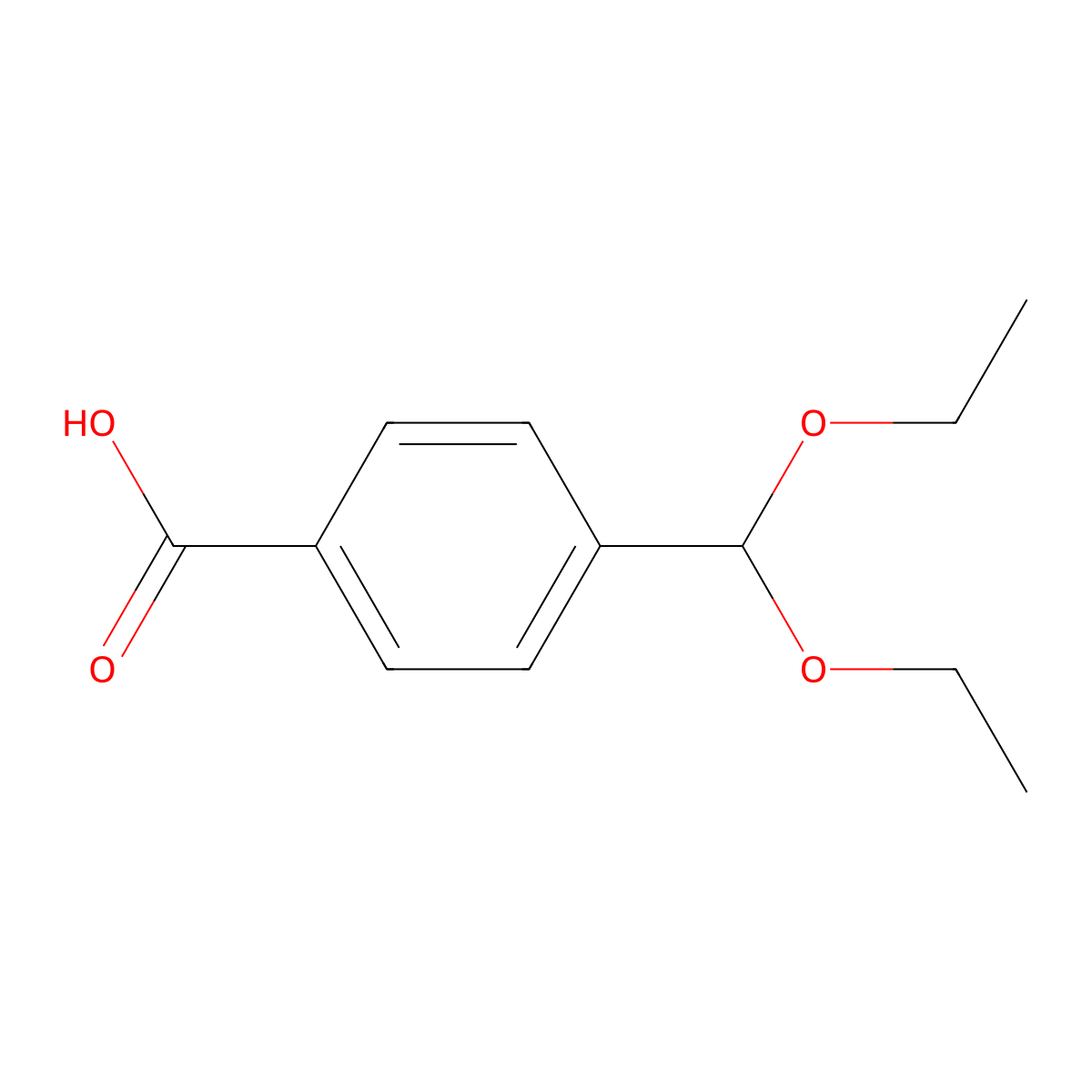 4-Diethoxymethyl-benzoic acid molecular structure, CAS 46711-16-4