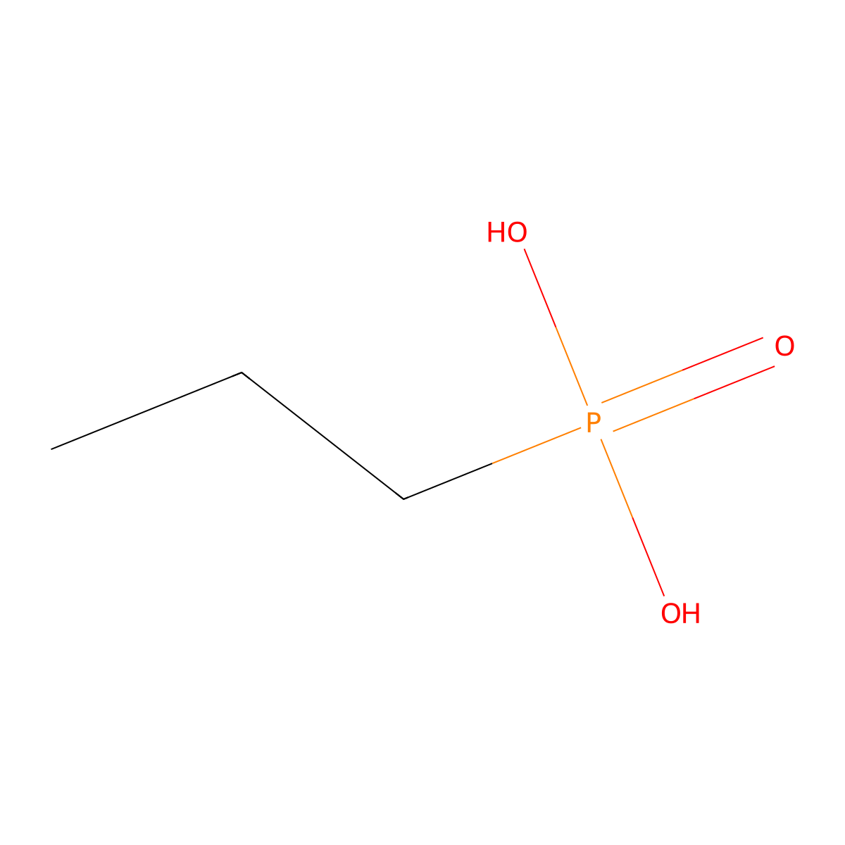 Propylphosphonic acid molecular structure, CAS 4672-38-2
