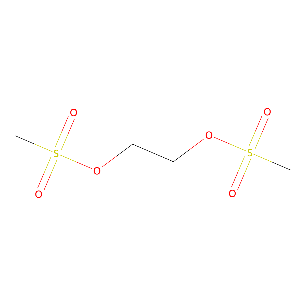 1,2-Ethanediol, 1,2-dimethanesulfonate molecular structure, CAS 4672-49-5
