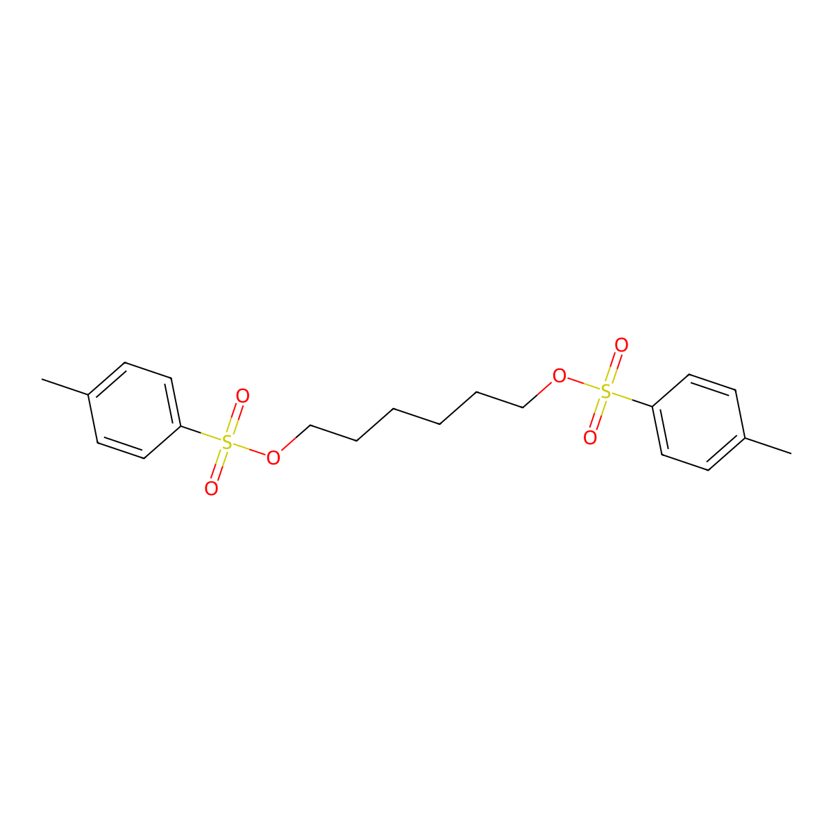 Hexane-1,6-diyl bis(4-methylbenzenesulfonate) molecular structure, CAS 4672-50-8