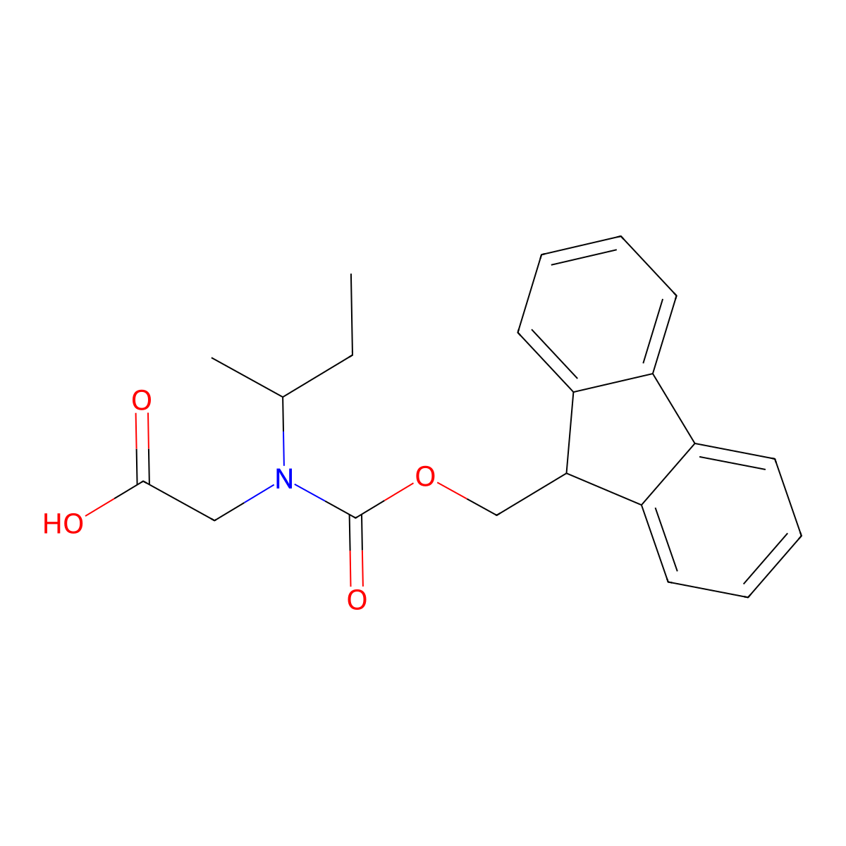 n-(((9h-Fluoren-9-yl)methoxy)carbonyl)-n-(sec-butyl)glycine molecular structure, CAS 467215-90-3