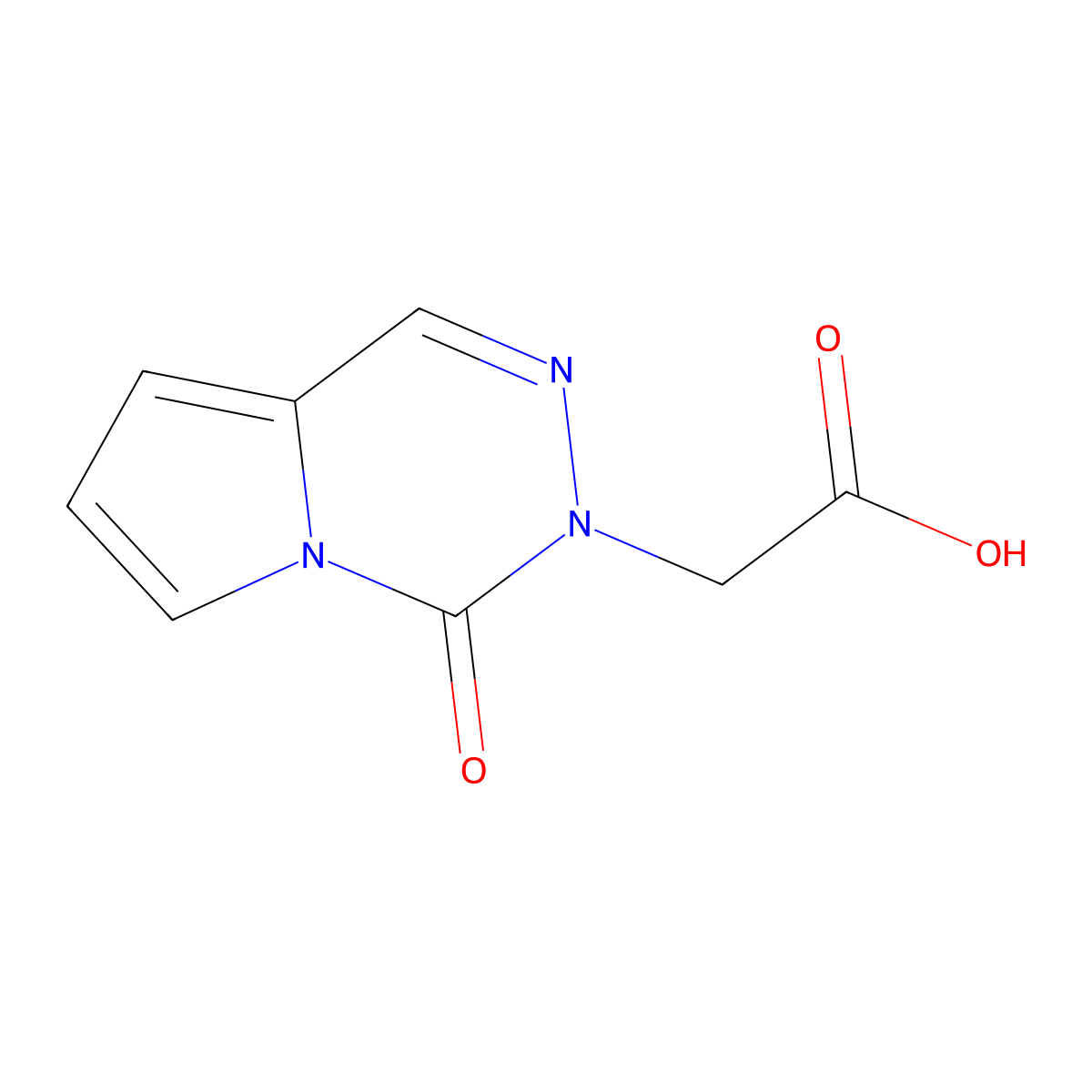 2-(4-Oxopyrrolo[1,2-D][1,2,4]triazin-3(4H)-YL)acetic acid molecular structure, CAS 467216-48-4