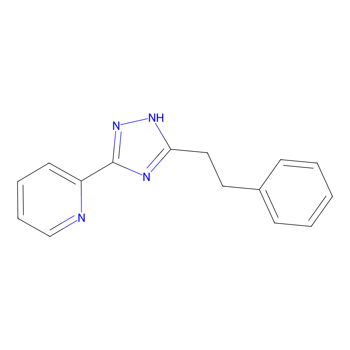 2-[3-(2-phenylethyl)-1H-1,2,4-triazol-5-yl]pyridine molecular structure, CAS 467226-76-2