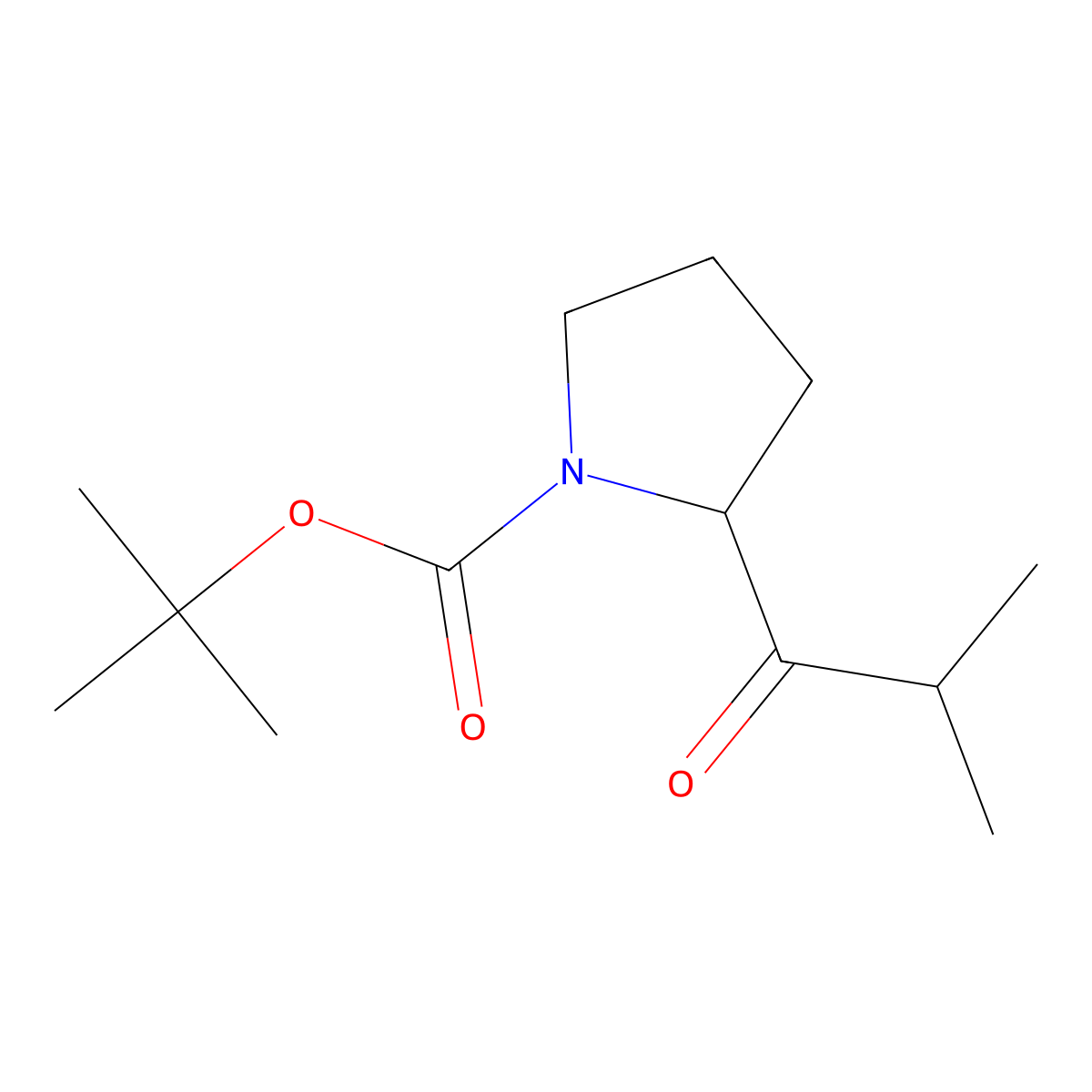 tert-butyl (2S)-2-(2-methylpropanoyl)pyrrolidine-1-carboxylate molecular structure, CAS 467234-24-8