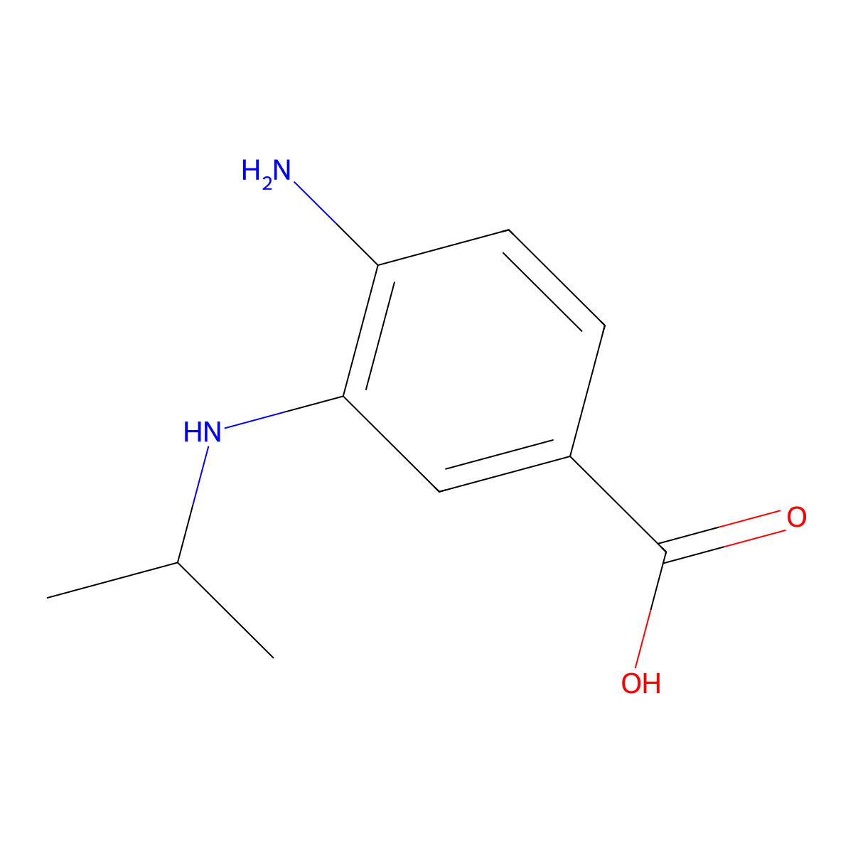 4-Amino-3-[(propan-2-YL)amino]benzoic acid molecular structure, CAS 467235-04-7