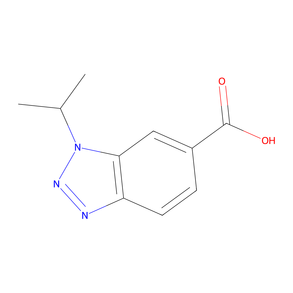 3-isopropyl-3H-benzotriazole-5-carboxylic acid molecular structure, CAS 467235-05-8